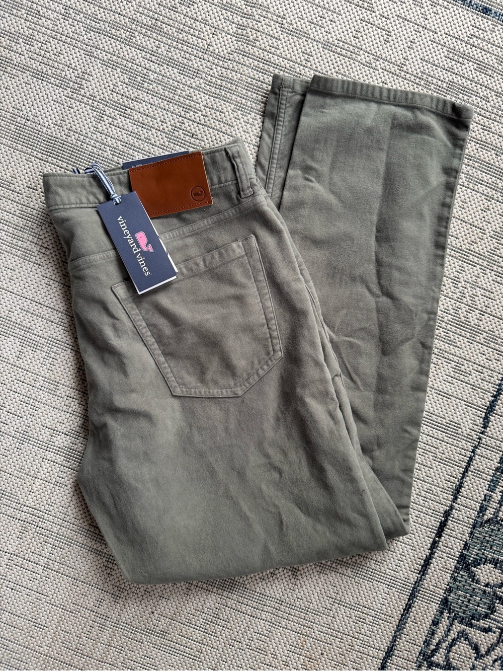 Vineyard Vines Men’s 34x30 Brushed 5 Pocket Pants Gray Pine New Preppy